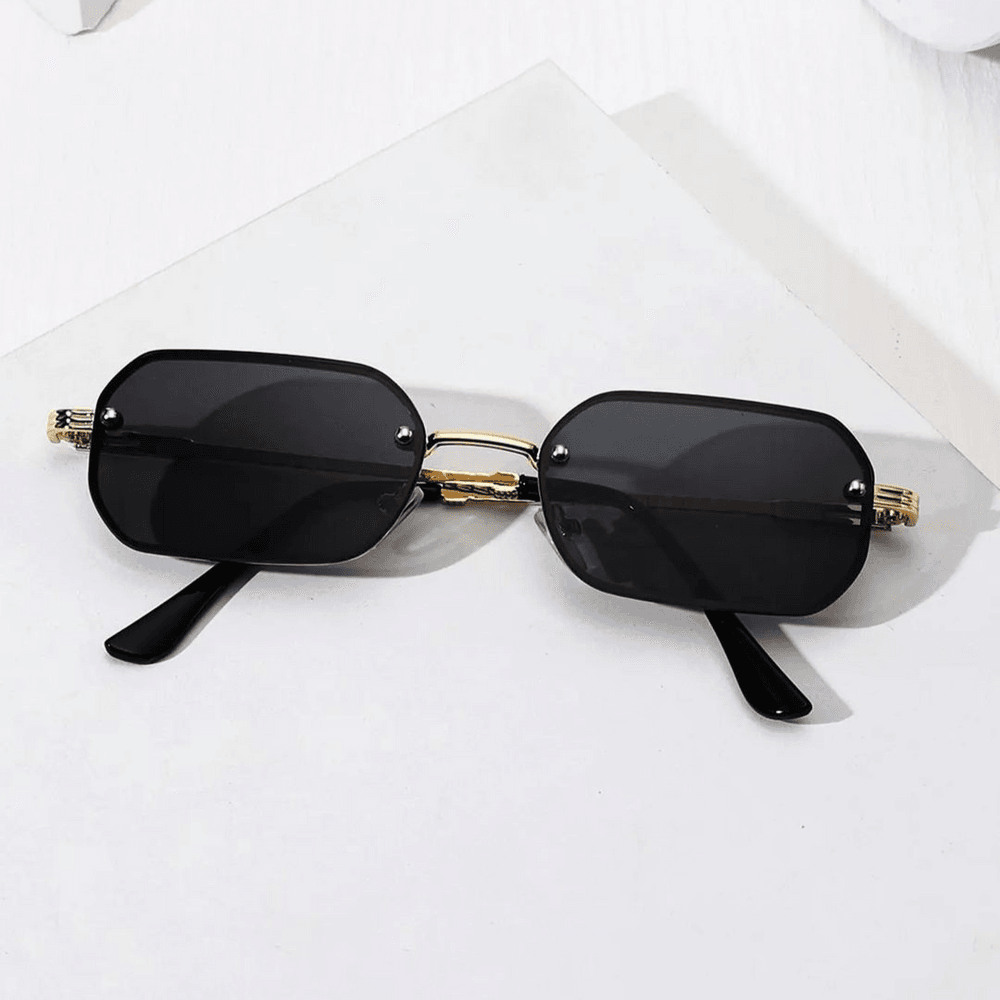 The Black Demon Rectangle Sunglasses – Unisex UV400 - Sunglass Lover
