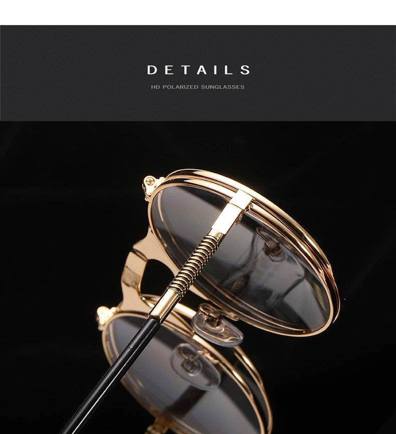 Sunglass Lover Vintage Steampunk Flip Sunglasses - Sunglass Lover
