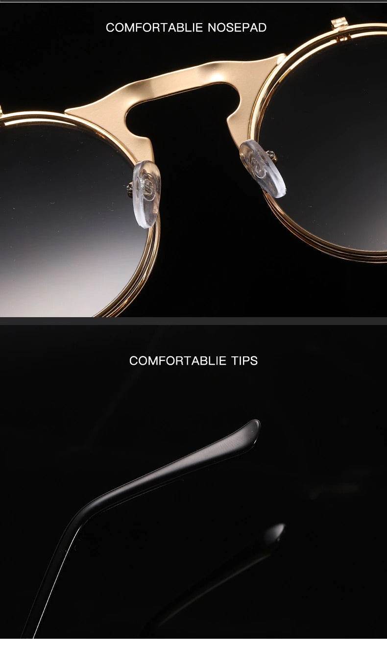 Sunglass Lover Vintage Steampunk Flip Sunglasses - Sunglass Lover