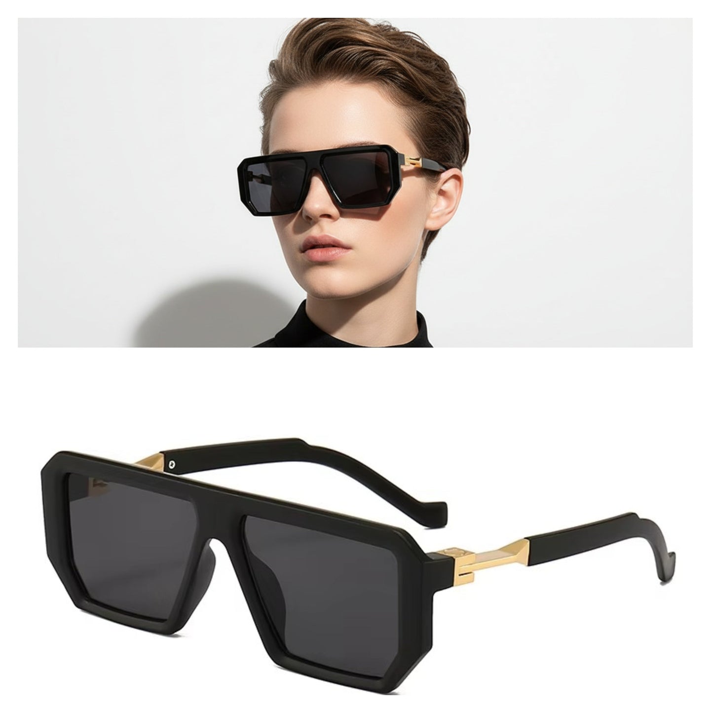Personality Designer Metal Sunglasses for Men & Women | Gradient Lens Full-Frame Shades