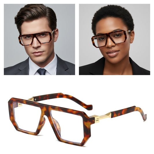 Personality Designer Metal Sunglasses for Men & Women | Gradient Lens Full-Frame Shades