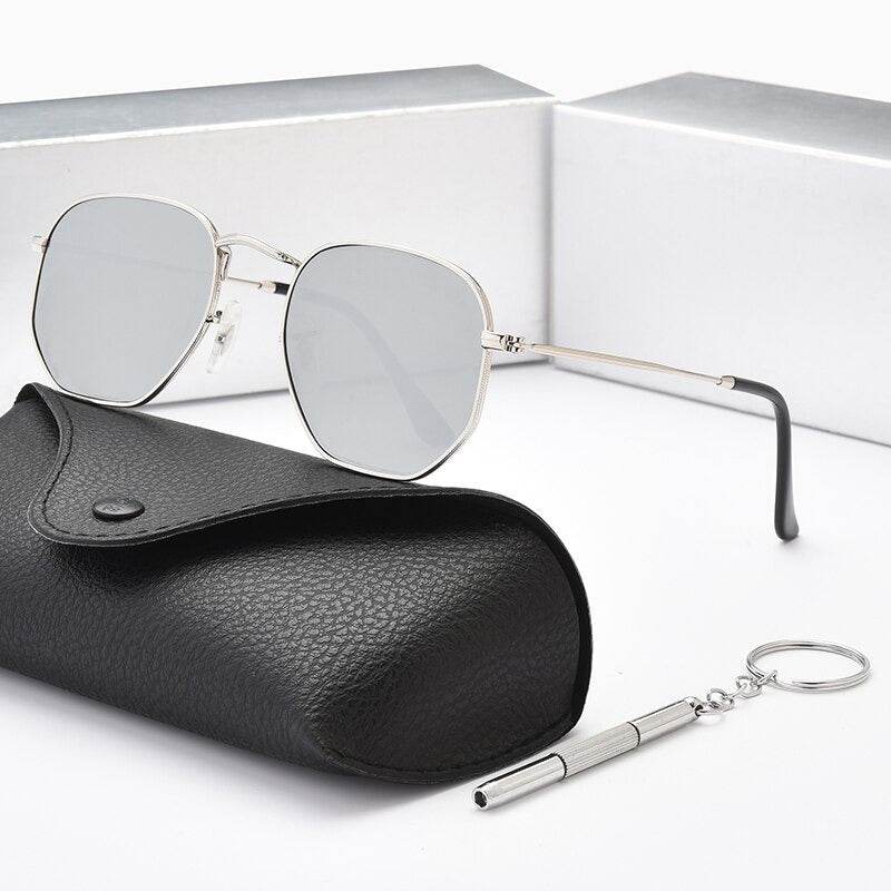 New Polygon Hexagonal Sunglasses For Men Women - JM - Sunglass Lover