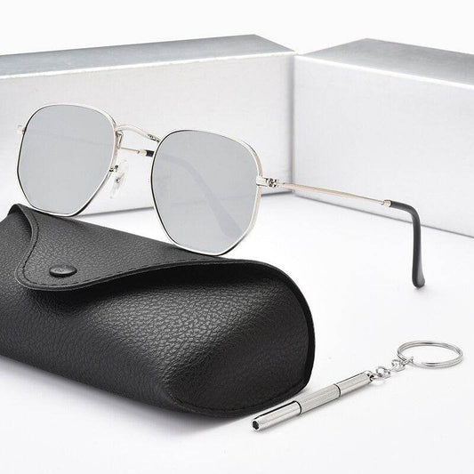 New Polygon Hexagonal Sunglasses For Men Women - JM - Sunglass Lover