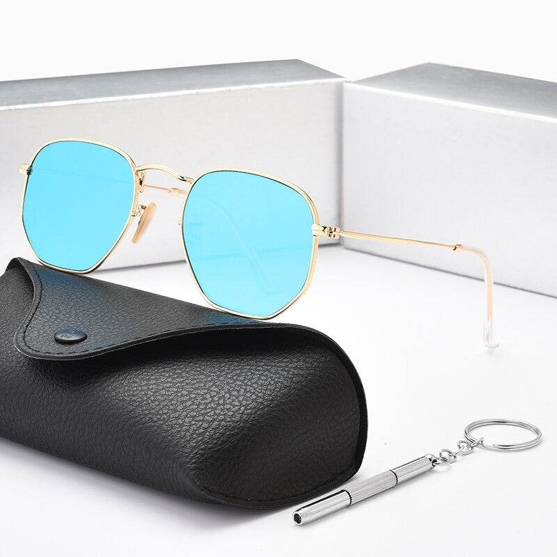 New Polygon Hexagonal Sunglasses For Men Women - JM - Sunglass Lover