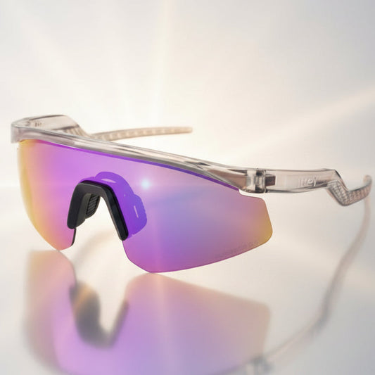 Sports Transparent Black Crystal Violet Prizm UV400 Sunglasses | Lightweight
