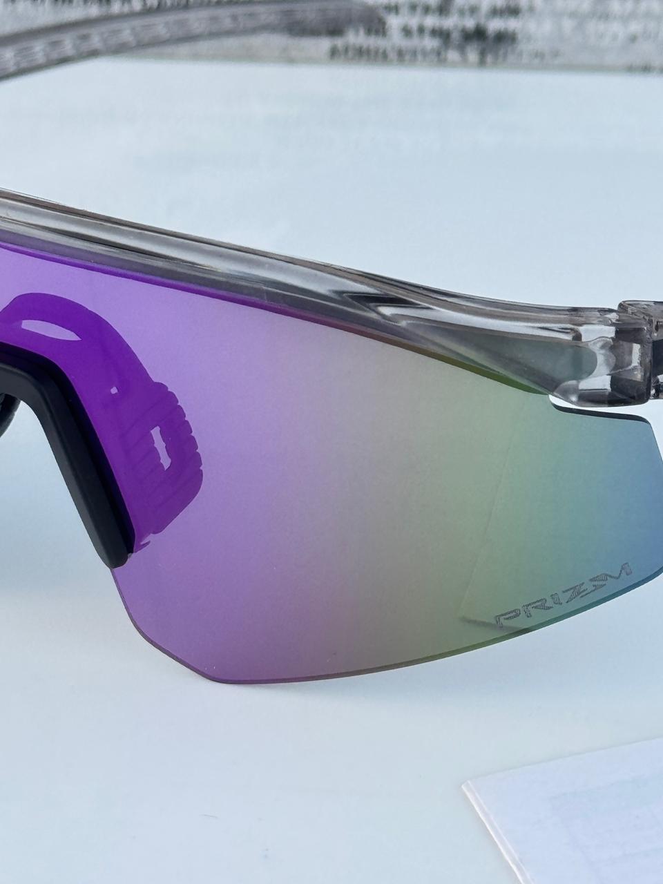 Sports Transparent Black Crystal Violet Prizm UV400 Sunglasses | Lightweight