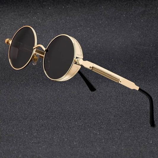 Retro Round Steampunk Sunglasses - Sunglass Lover
