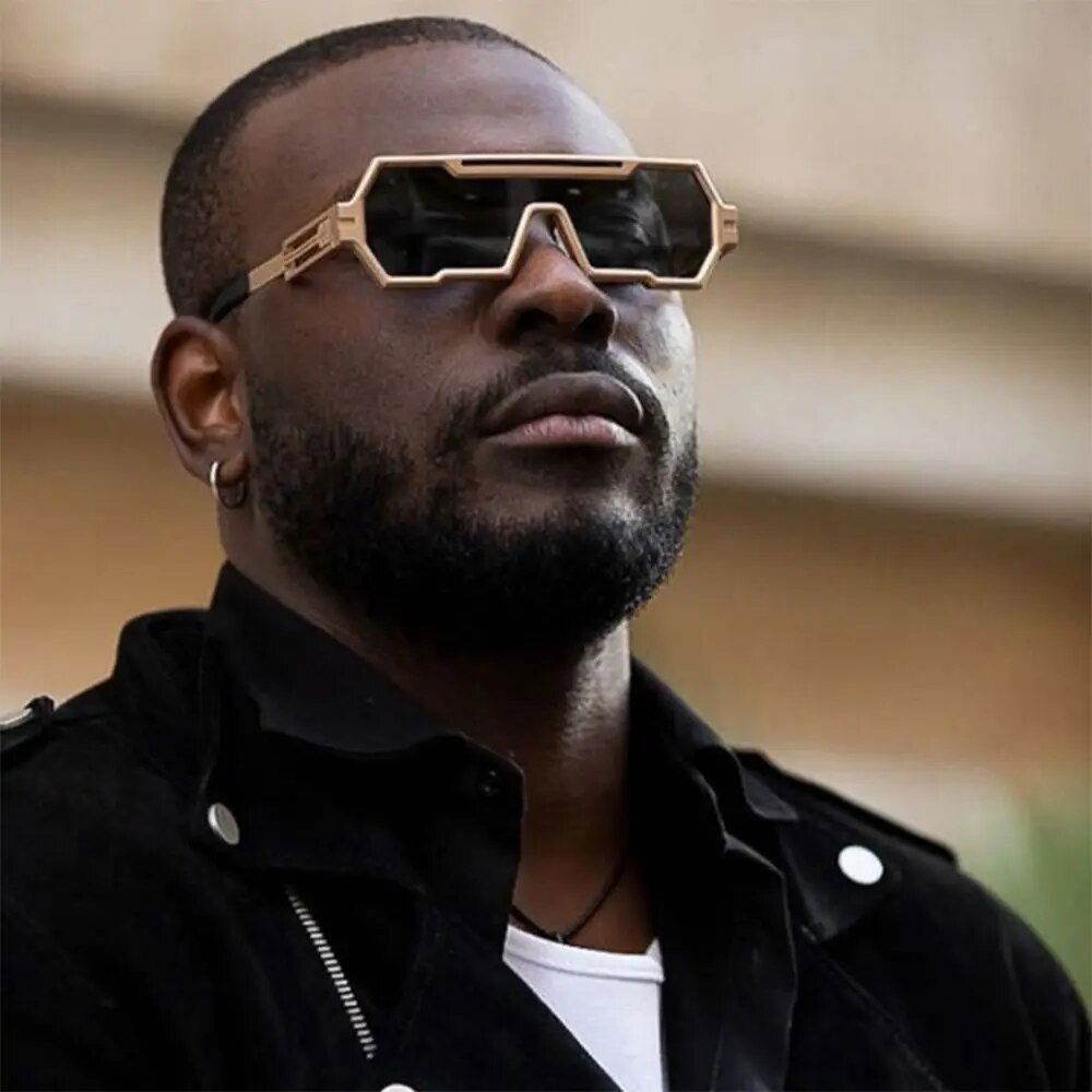 Square Vintage Punk Fashion Glasses Retro - SunglassesMart