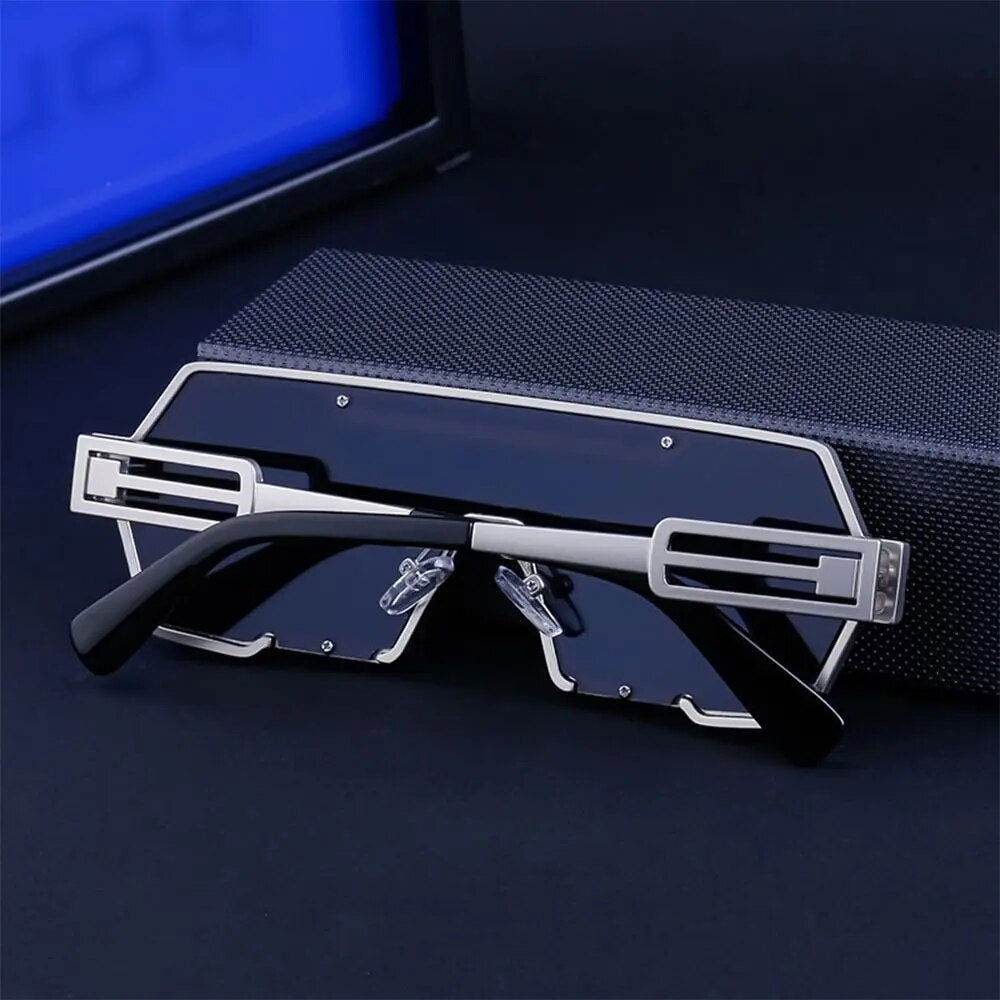 Square Vintage Punk Fashion Glasses Retro - SunglassesMart