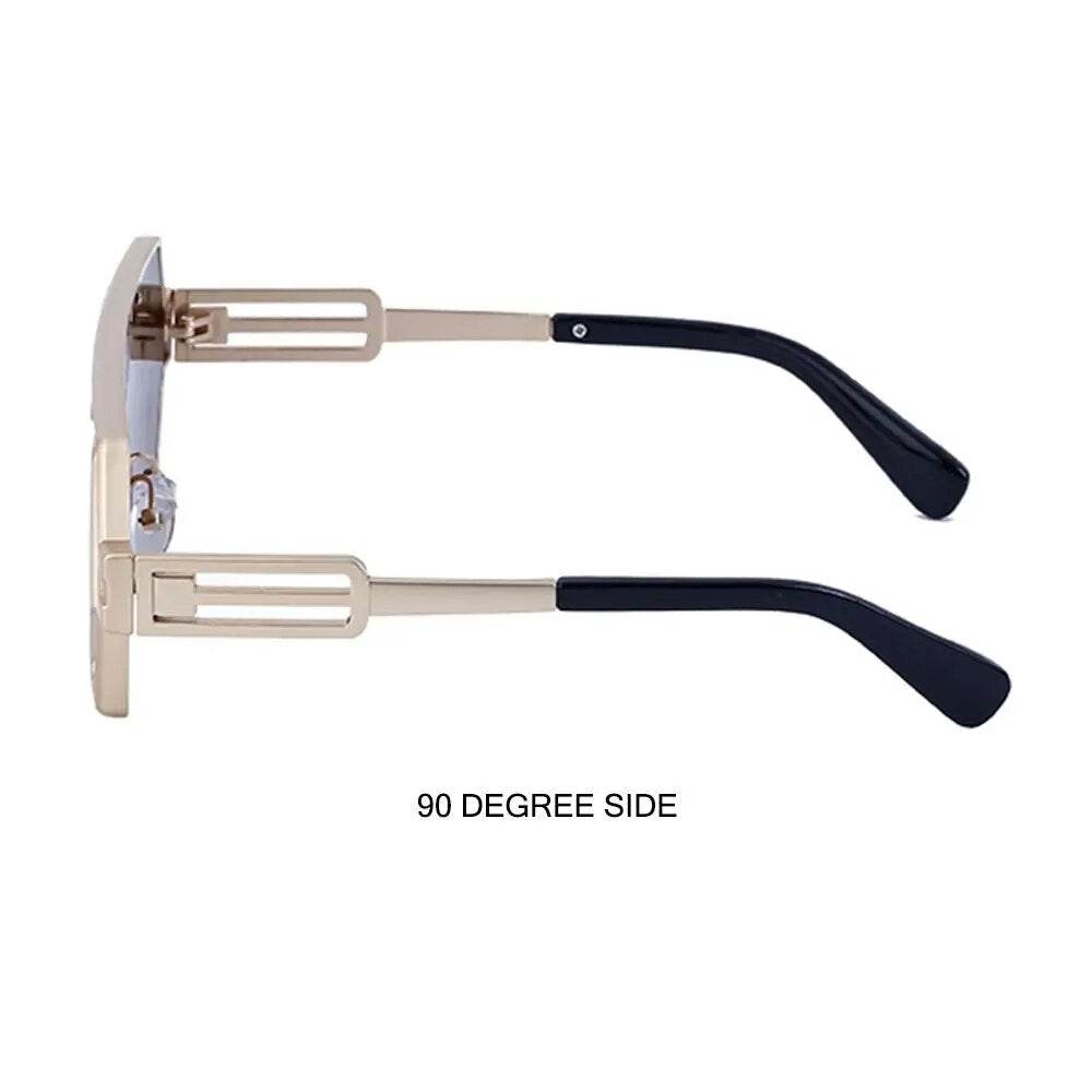 Square Vintage Punk Fashion Glasses Retro - SunglassesMart