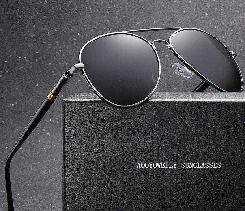 Vintage Black Pilot Sunglasses - Sunglass Lover