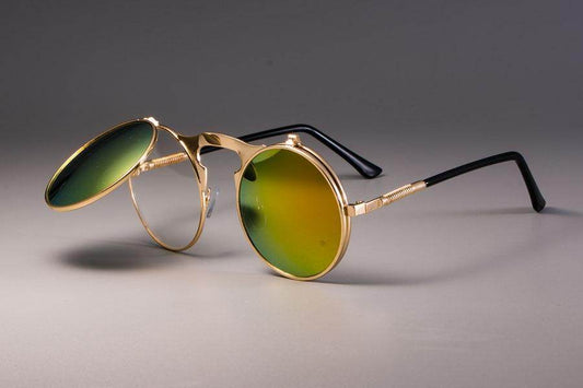 Vintage Round Flip Up Sunglasses For Men And Women - Sunglass Lover