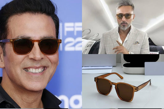 Luxury Brown Square Sunglasses for Men | UV Protection Premium Fashion Shades