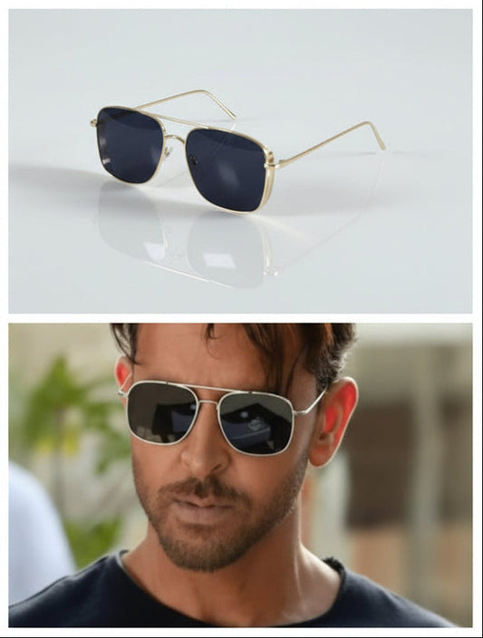 Buy New Celebrity-Inspired Metal Square Black Sunglasses | UV Protection
