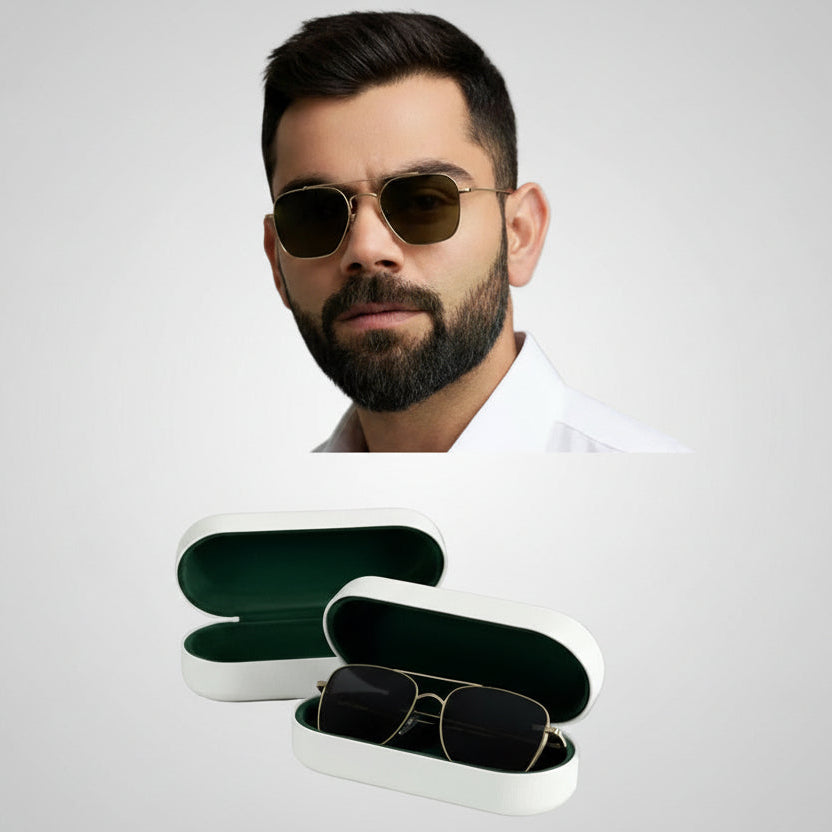 Buy New Celebrity-Inspired Metal Square Black Sunglasses | UV Protection