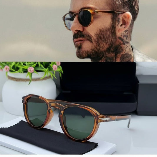 Premium Oval Tea Green Sunglasses for Men & Women | 100% UV Protection