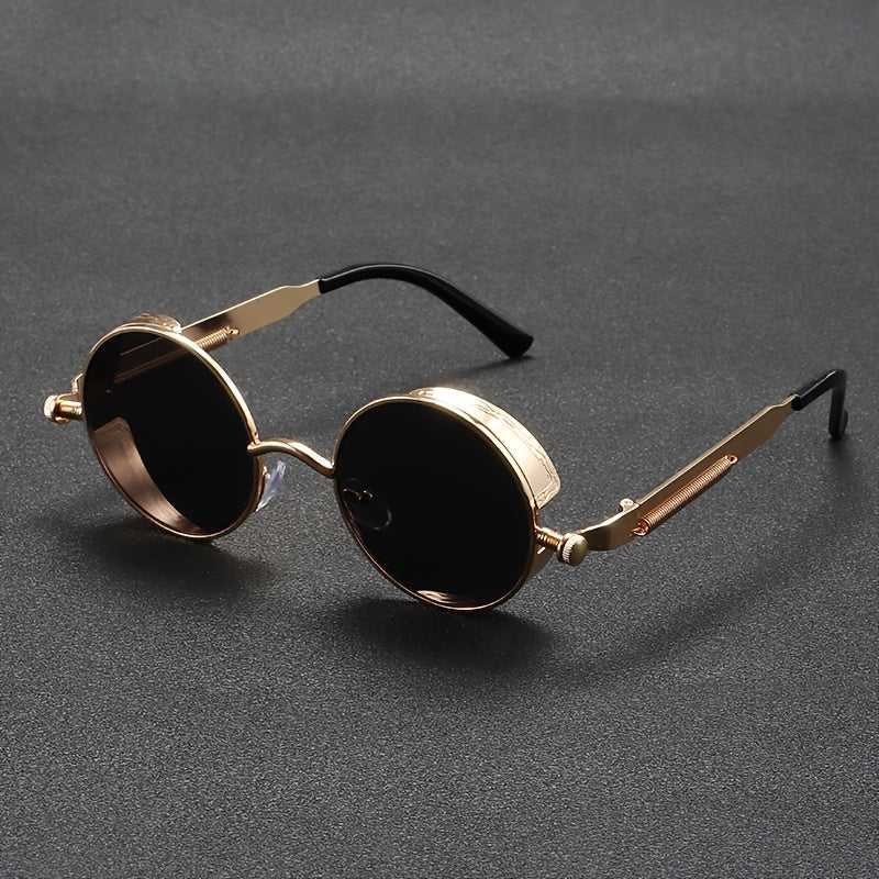 Punk Round Style Decorative Glasses with Adjustable Nose Pads | Unisex