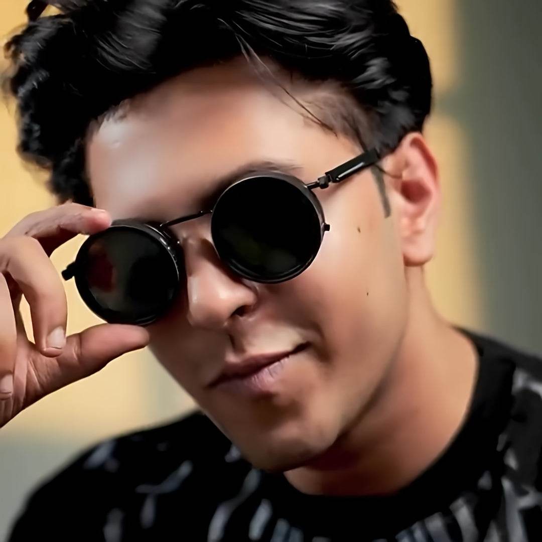 ND Filter Adjustable Dimming Round Polarized Sunglasses - Sunglass Lover