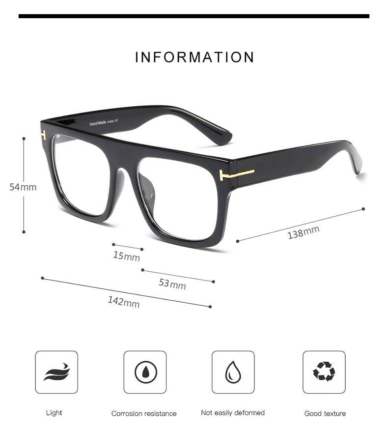 Sunglass Lover Oversized Eyeglass Frames Square Design - Sunglass Lover