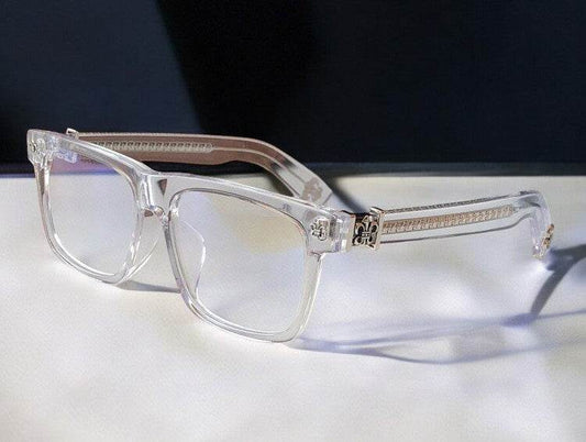 Sunglass Lover rectangle eyeglasses clear frames with decorative temples anti blue light glasses for men and women