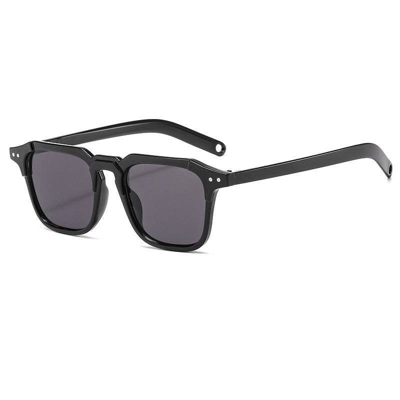 Sunglass Lover vintage square sunglasses black acetate frame with dark UV lenses