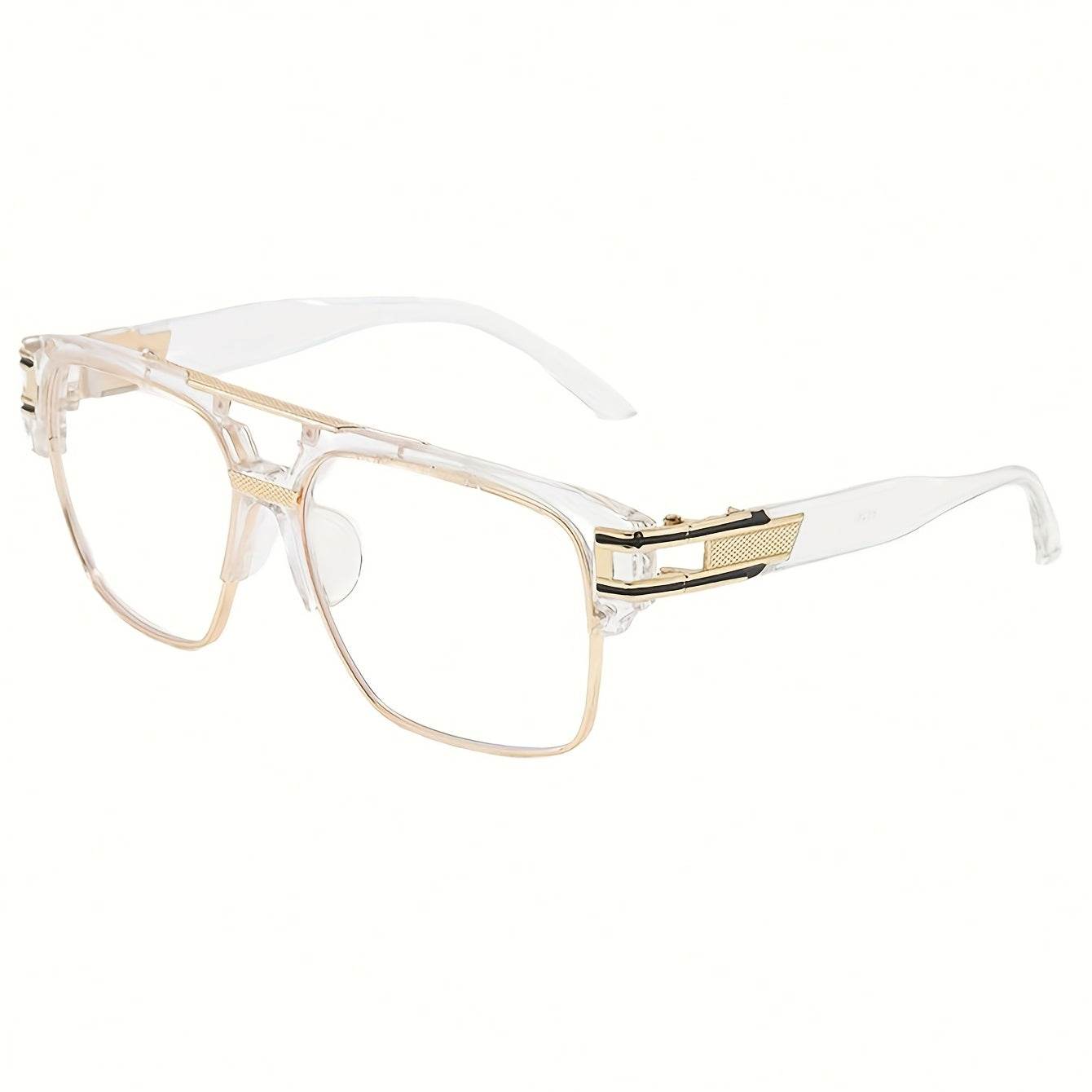 Men's Retro Double Bridge Fashion Eyeglasses - Sunglass Lover