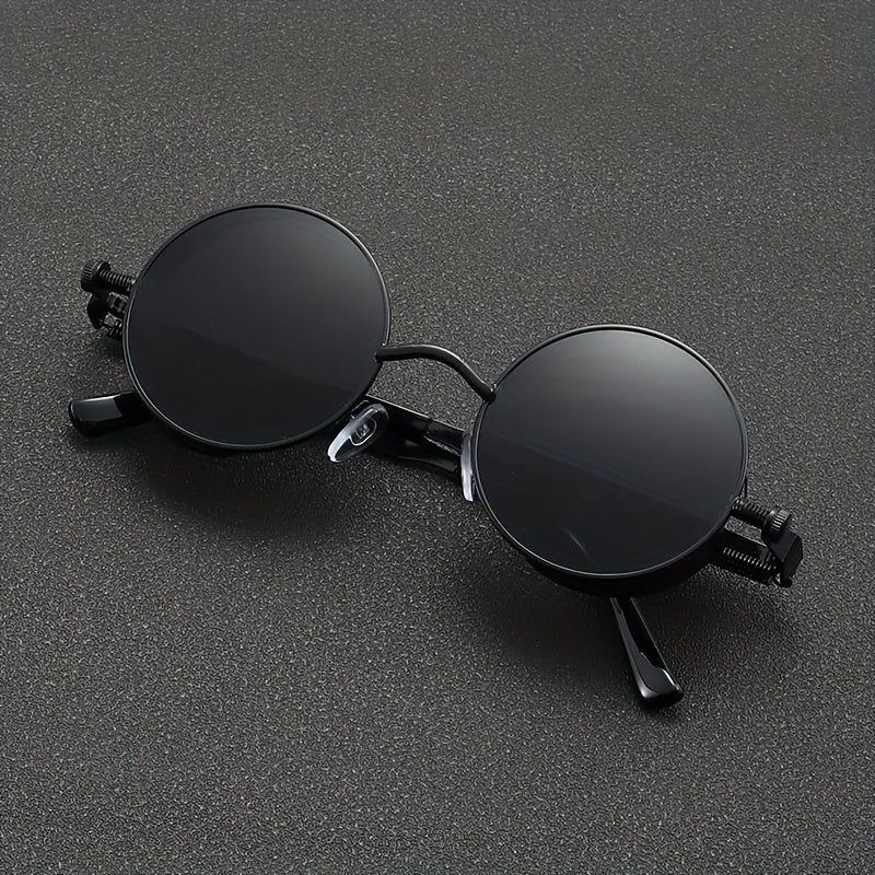 Punk Round Style Decorative Glasses with Adjustable Nose Pads | Unisex