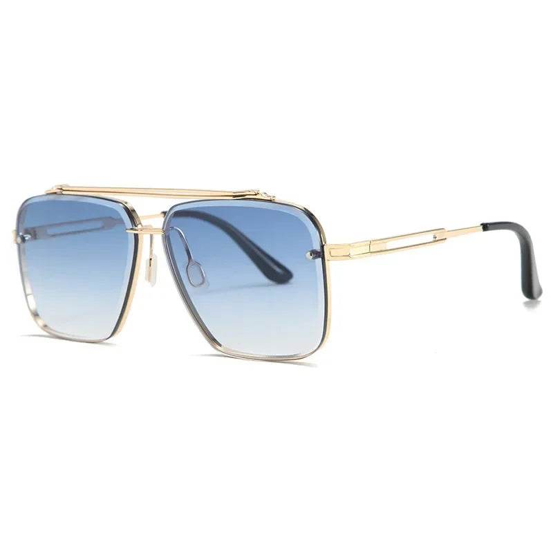 Square Pilot Style Rivets Sunglasses - SunglassesMart