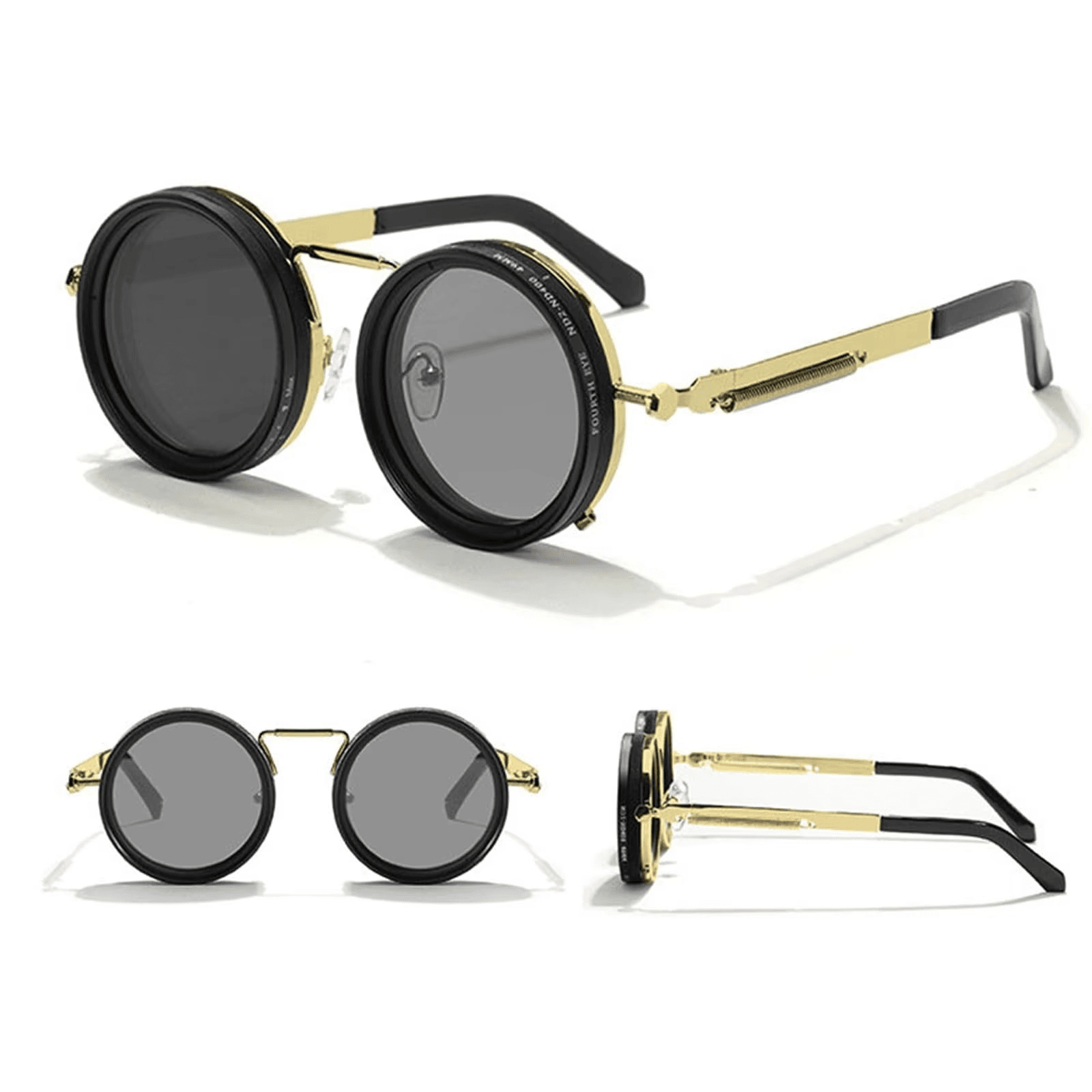 Round Polarized Adjustable ND Filter Sunglasses – 9-Level Dimming, Premium UV Protection - Sunglass Lover