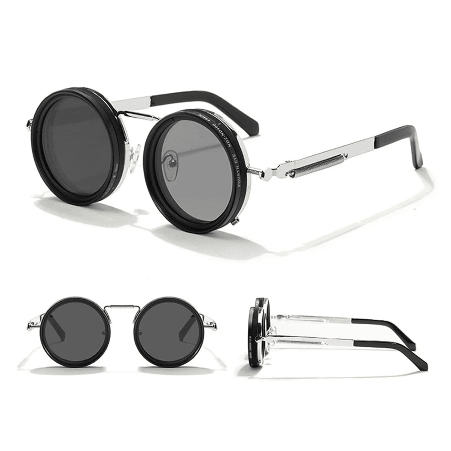 Round Polarized Adjustable ND Filter Sunglasses – 9-Level Dimming, Premium UV Protection - Sunglass Lover