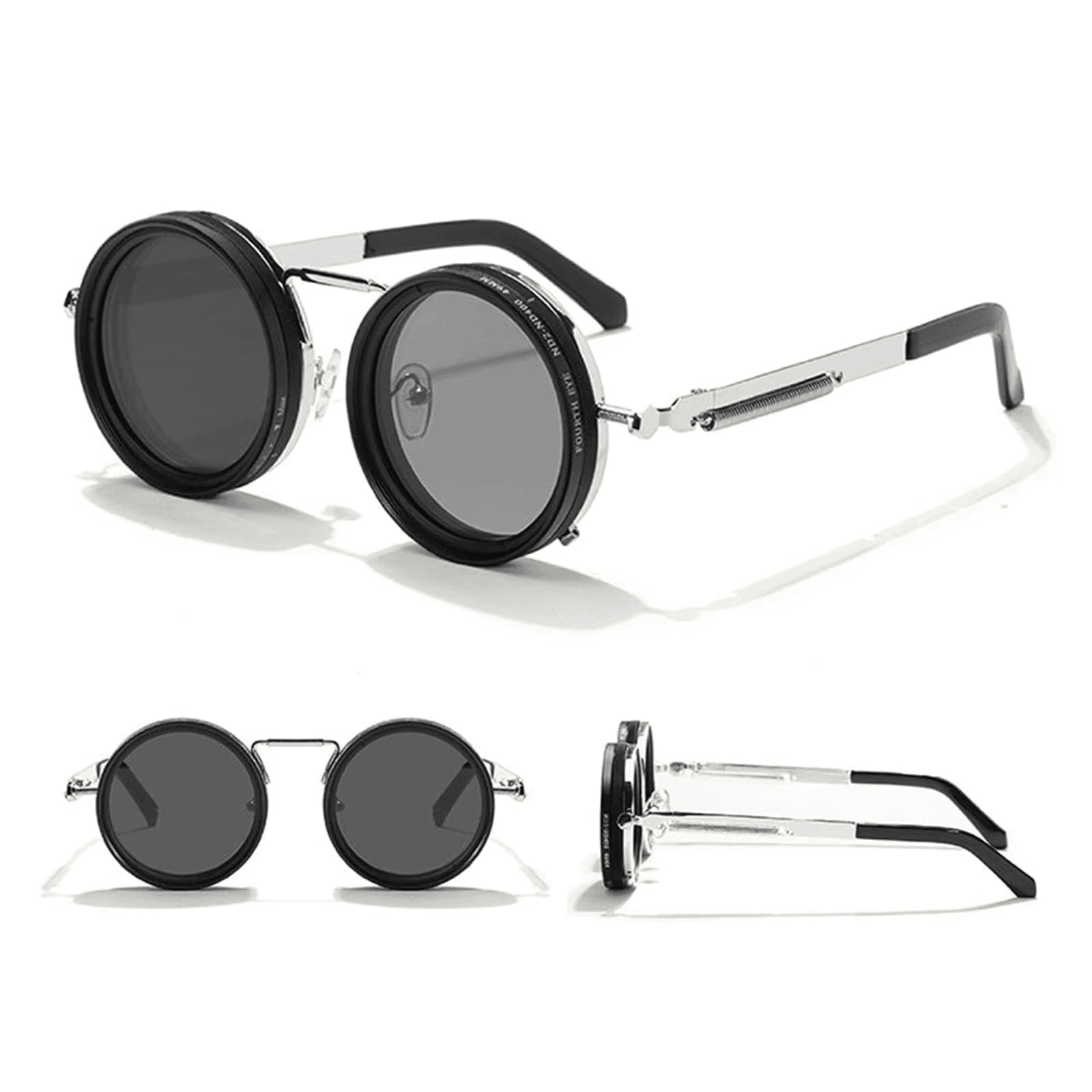 Round Polarized Adjustable ND Filter Sunglasses – 9-Level Dimming, Premium UV Protection - Sunglass Lover