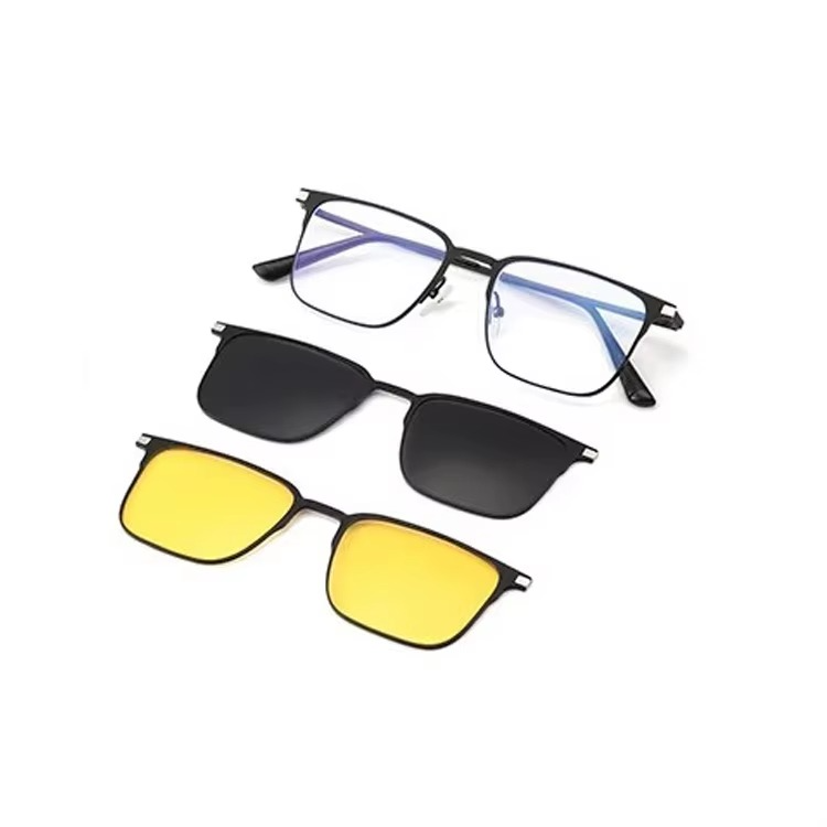 3 In 1 Polarized Clip On Sunglasses UV400 Magnetic Glasses