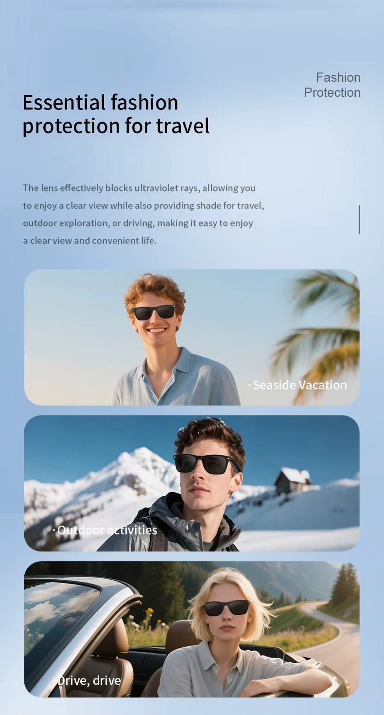 AI Smart Translation Glasses with Bluetooth Calling & Music | UV400 Smart Sports Sunglasses | Voice Control Wireless Eyewear