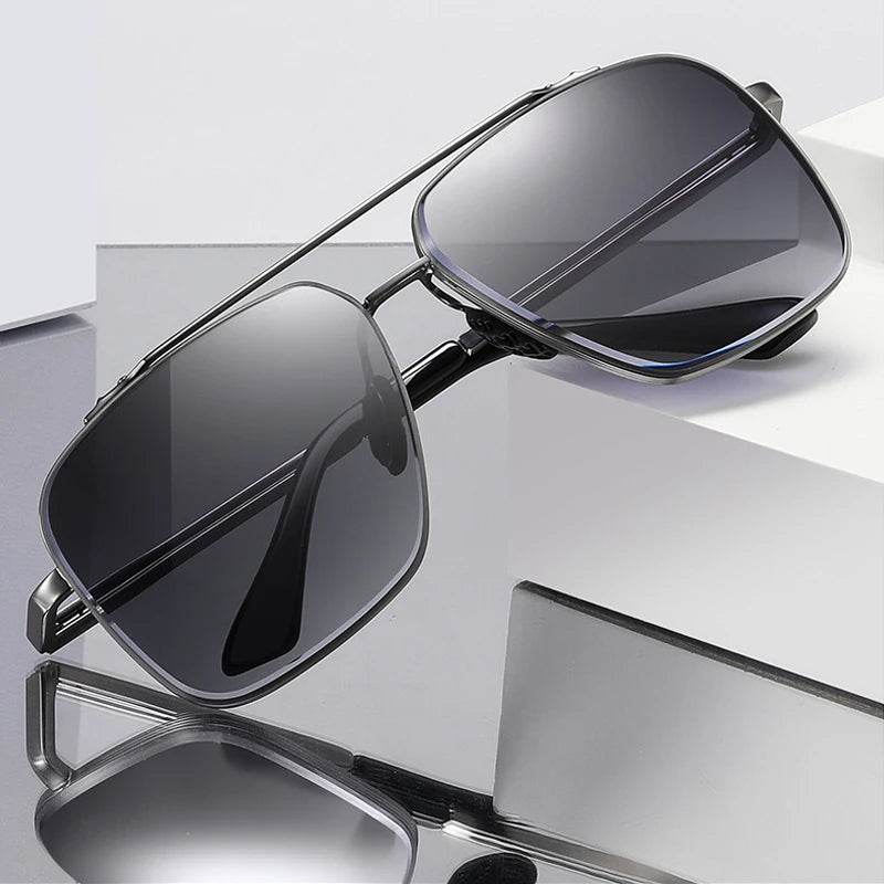 Square Pilot Style Rivets Sunglasses - SunglassesMart