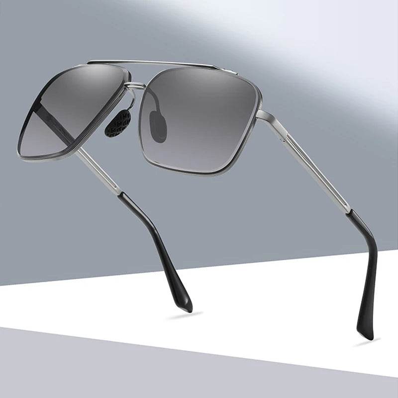 Square Pilot Style Rivets Sunglasses - SunglassesMart