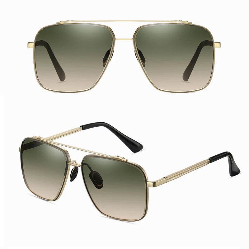 Square Pilot Style Rivets Sunglasses - SunglassesMart