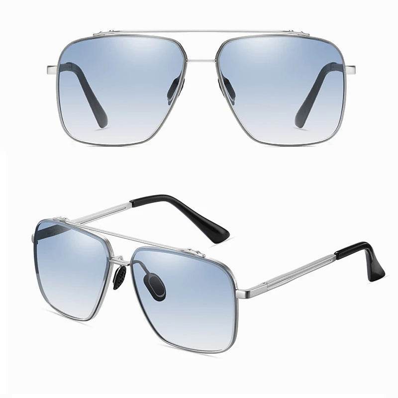 Square Pilot Style Rivets Sunglasses - SunglassesMart