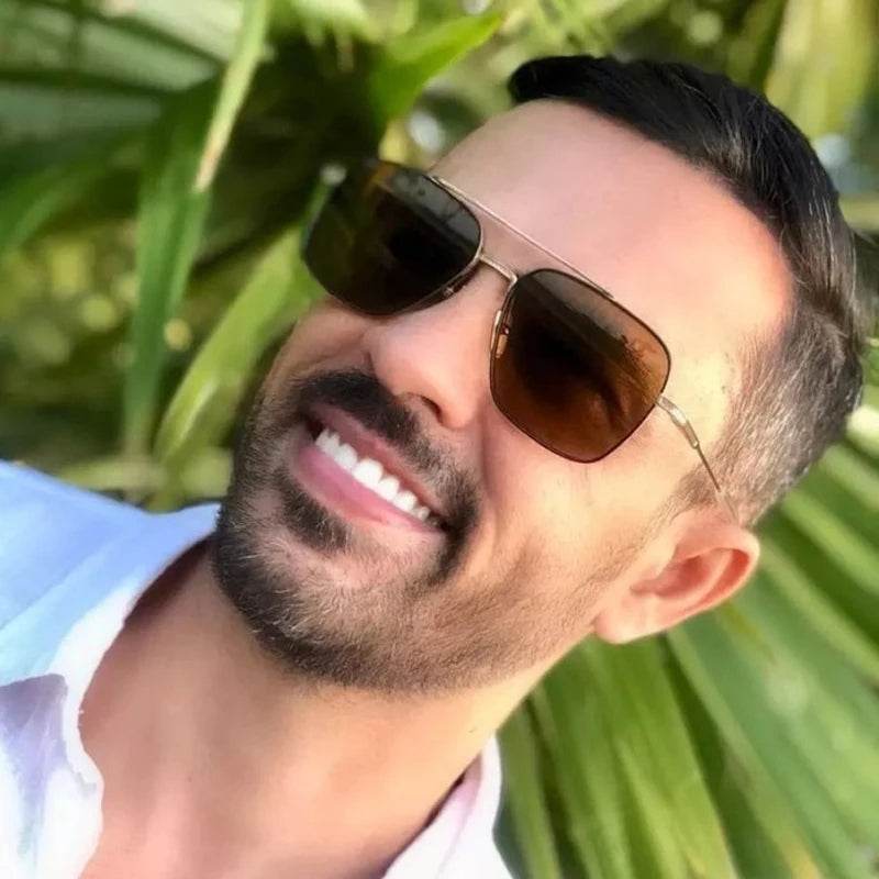 Square Pilot Style Rivets Sunglasses - SunglassesMart