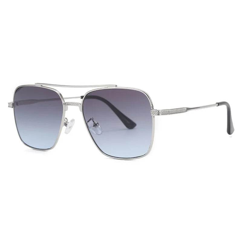 Square Pilot Style Rivets Sunglasses - SunglassesMart