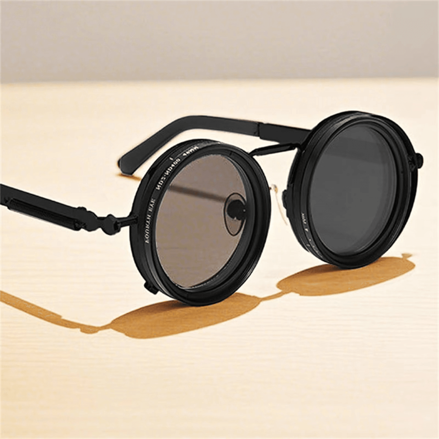 ND Filter Adjustable Dimming Round Polarized Sunglasses - Sunglass Lover