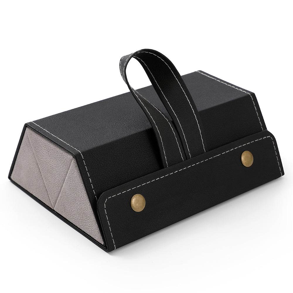 Multi-Compartment Portable Large Capacity Leather Glasses Case - Sunglass Lover
