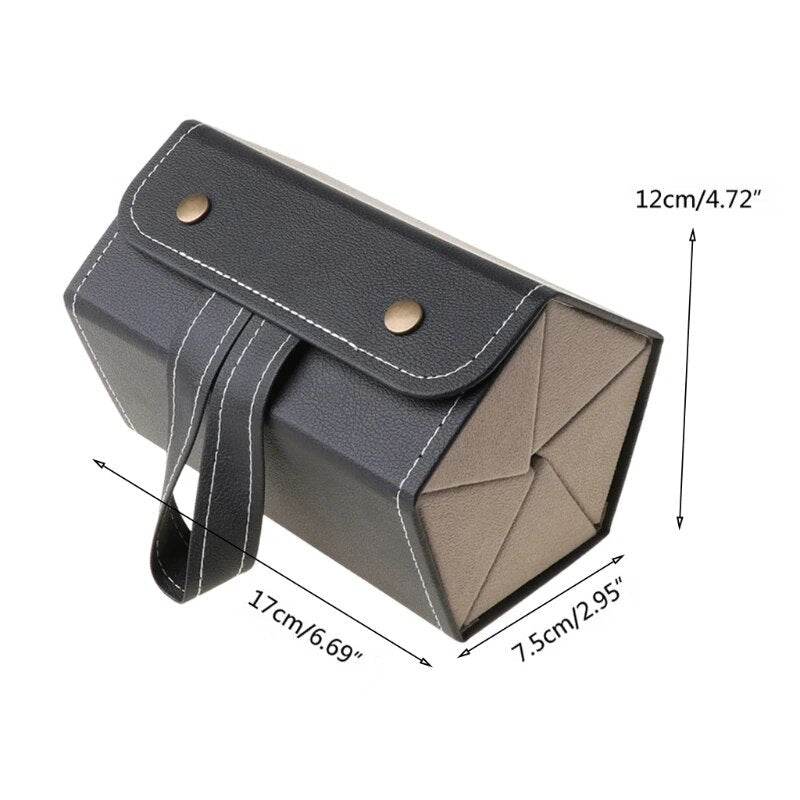 5 Slots Foldable PU Leather Sunglasses Eyeglasses Travel Organizer - Sunglass Lover
