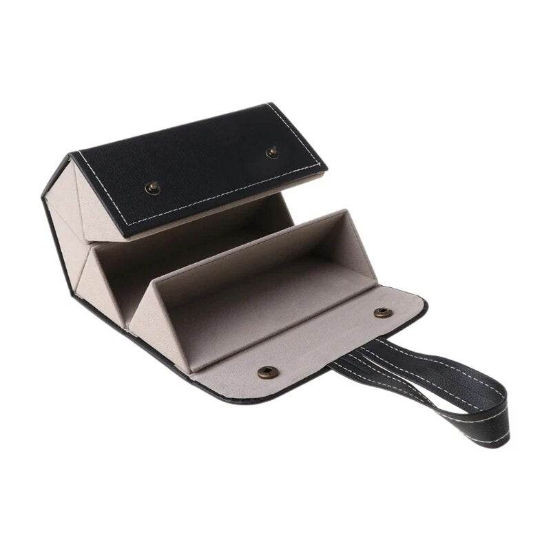 5 Slots Foldable PU Leather Sunglasses Eyeglasses Travel Organizer - Sunglass Lover