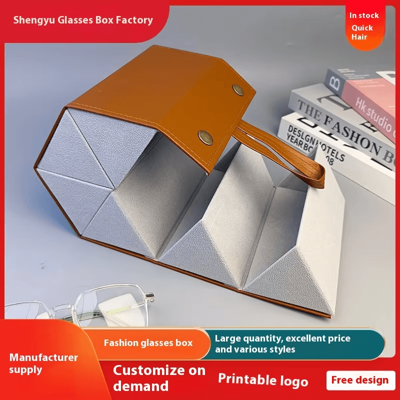 Multi-Compartment Portable Large Capacity Leather Glasses Case - Sunglass Lover