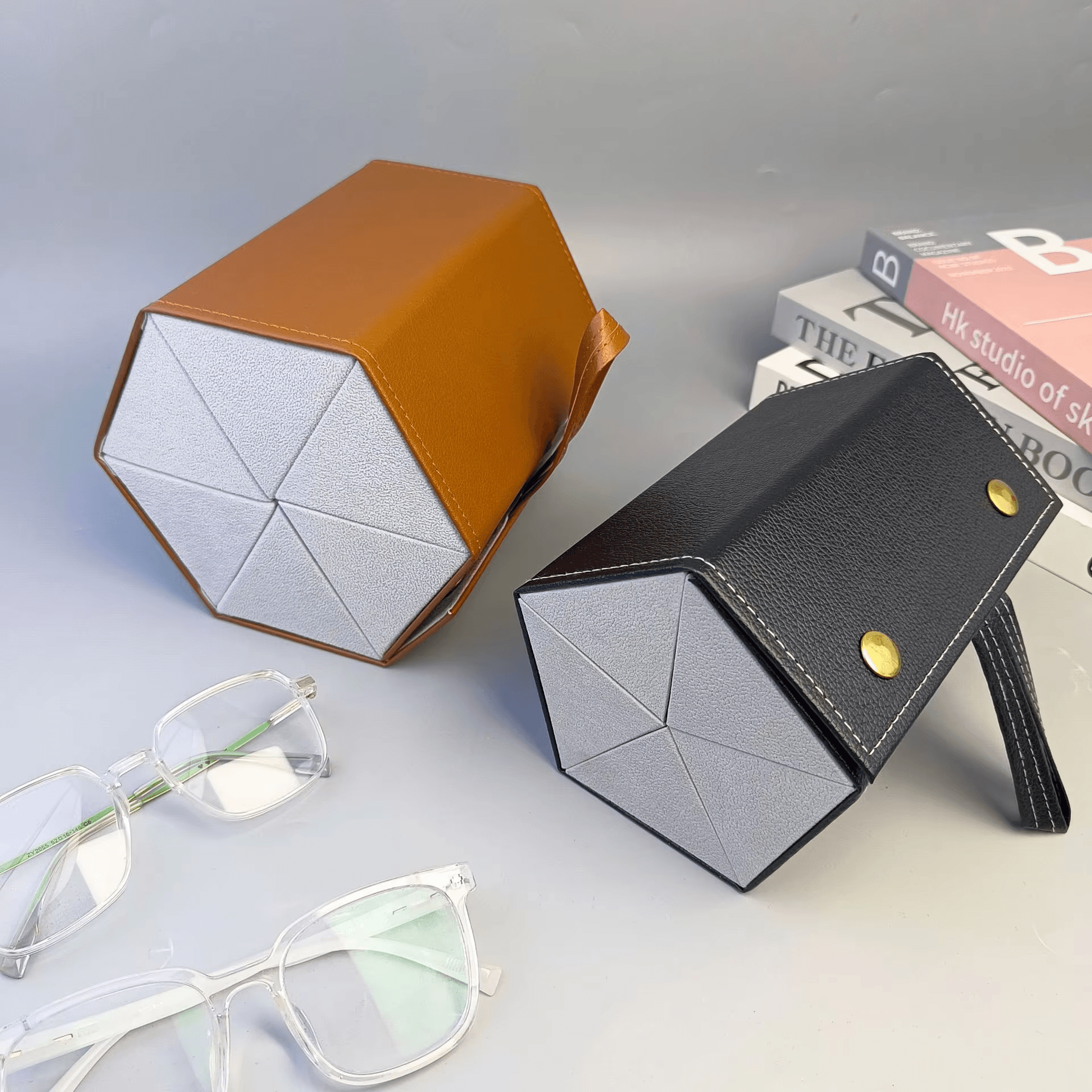 Multi-Compartment Portable Large Capacity Leather Glasses Case - Sunglass Lover