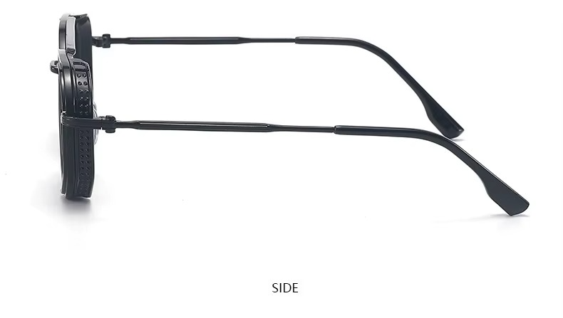 Fashion Steampunk Polygon Metal Double Beam Sunglasses | UV400 Unisex Outdoor Shades