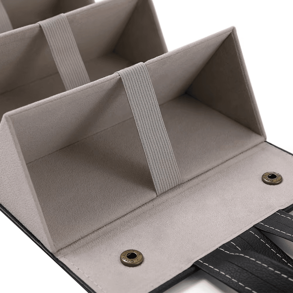 Multi-Compartment Portable Large Capacity Leather Glasses Case - Sunglass Lover