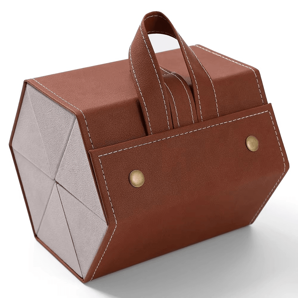 Multi-Compartment Portable Large Capacity Leather Glasses Case - Sunglass Lover