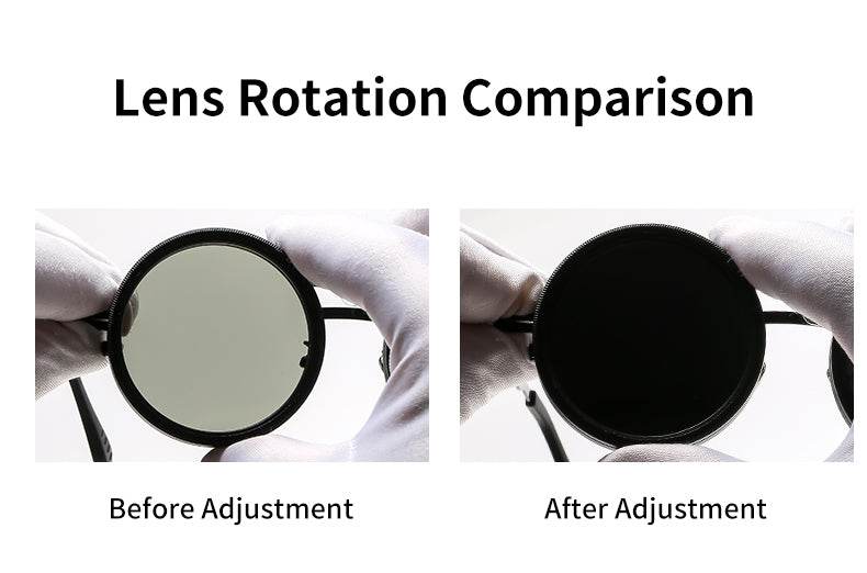 ND Filter Adjustable Dimming Round Polarized Sunglasses - Sunglass Lover