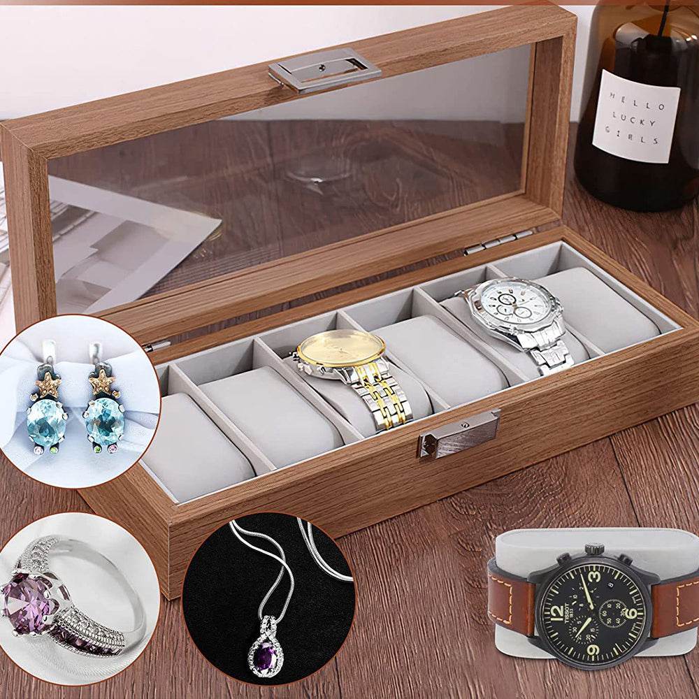Premium Organizer Wooden Watch Storage Box - Sunglass Lover
